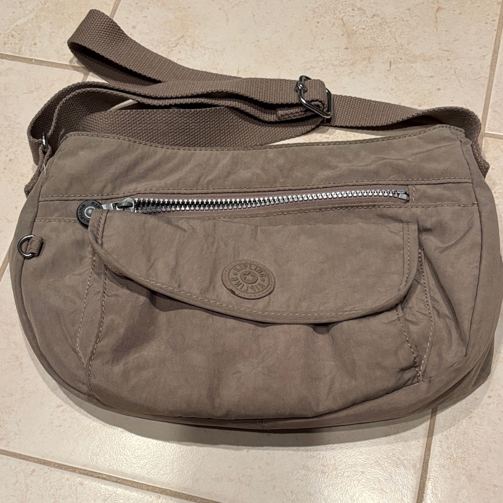 Kipling dark khaki crossbody bag